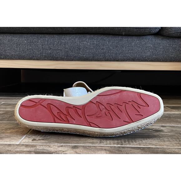 $999 NEW Christian Louboutin Espadon Espadrilles Blue Leather/Canvas Size 42/9 D